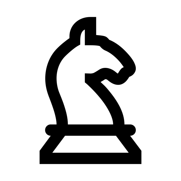 Chess Knight Solid Vector