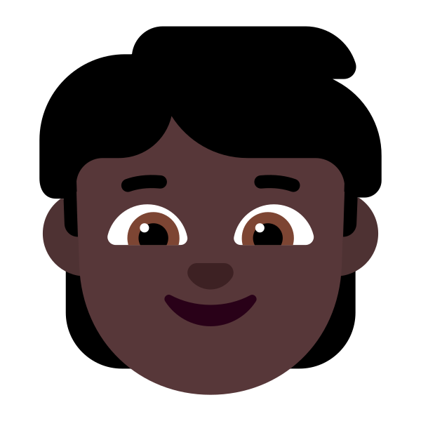 Child Flat Dark Vector