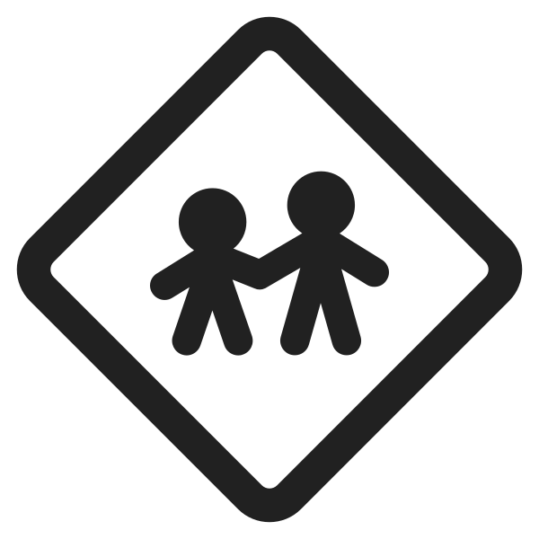 Children Crossing High Contrast