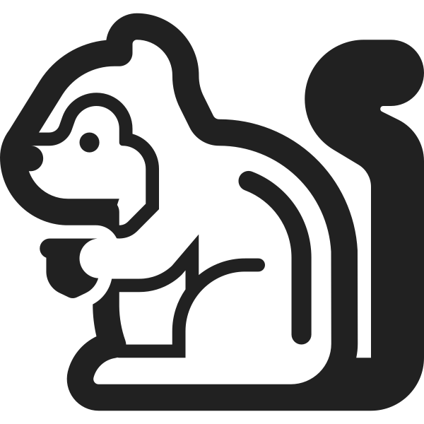Chipmunk High Contrast Vector