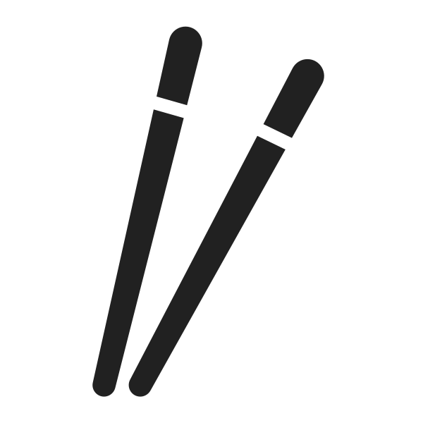 Chopsticks High Contrast Vector