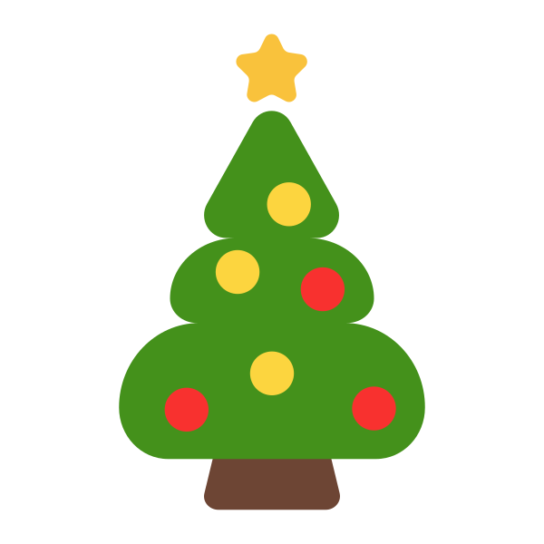 Christmas Tree Flat Vector