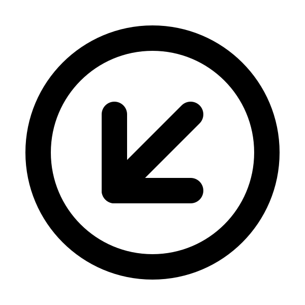Circle Arrow Down Left