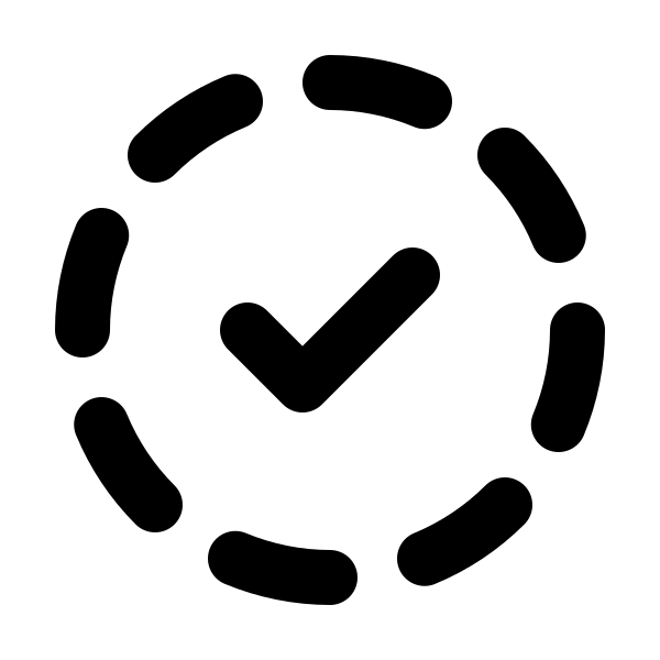 Circle Dashed Check