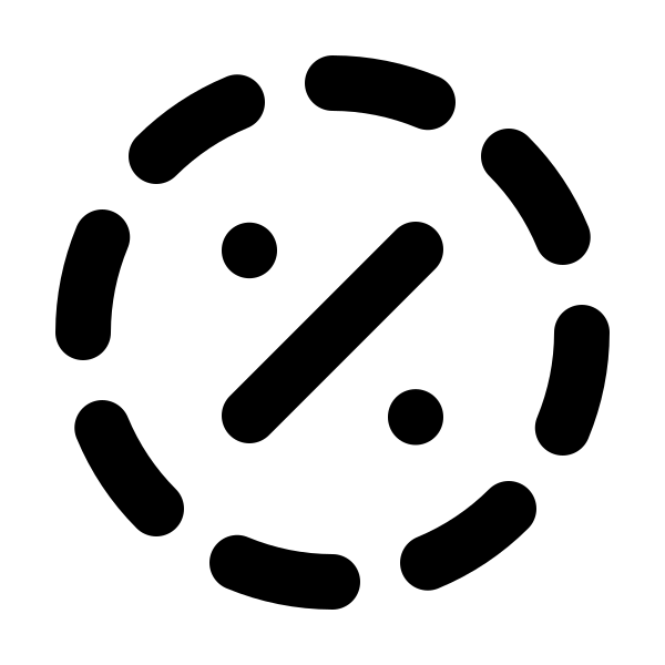 Circle Dashed Percentage