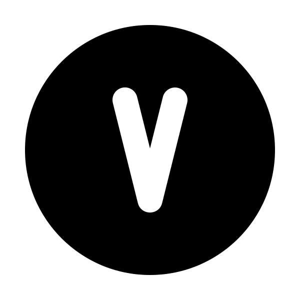 Circle Letter V