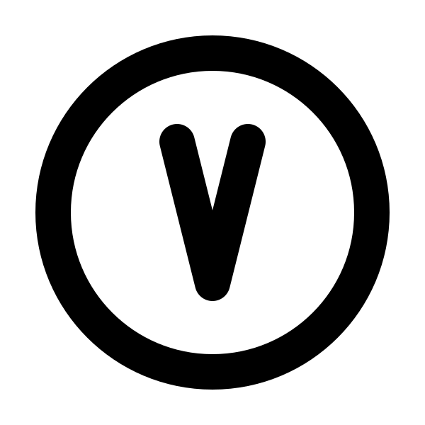 Circle Letter V