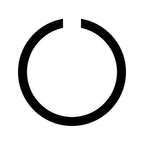 Circle Notch Solid Vector