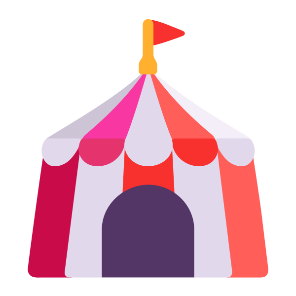 Circus Tent Flat Vector