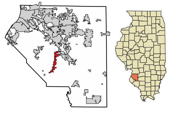 Clair County Illinois Incorporated And Unincorporated Areas Smithton Highlighted