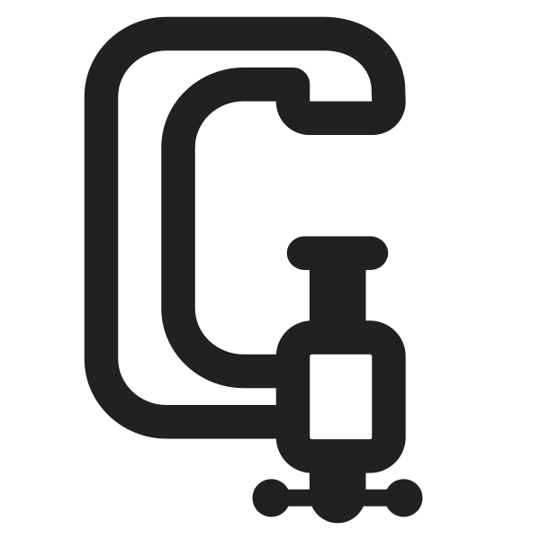 Clamp High Contrast Vector