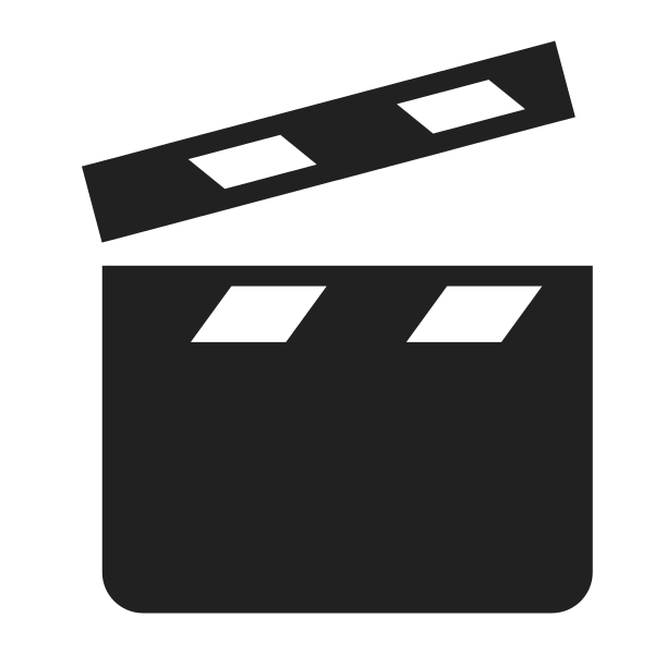Clapper Board High Contrast Vector