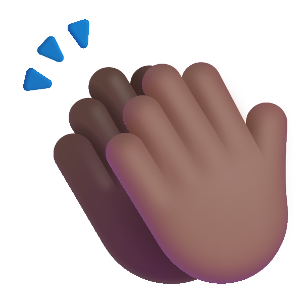 Clapping Hands Color Medium Dark Vector