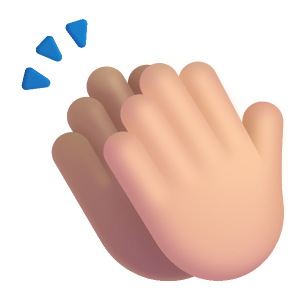 Clapping Hands Color Medium Light