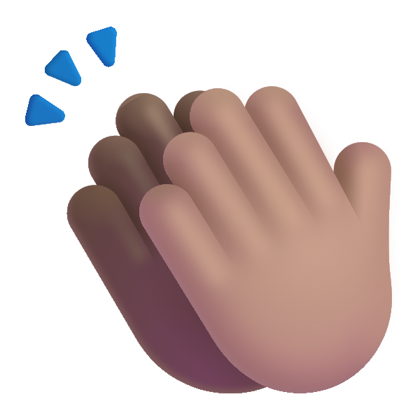 Clapping Hands Color Medium Vector