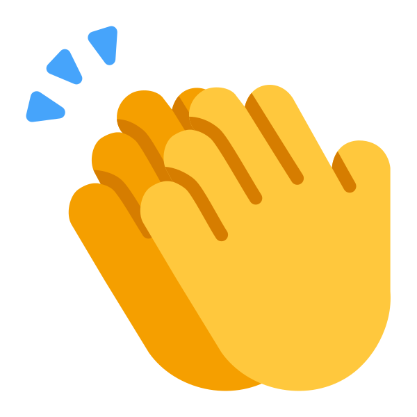 Clapping Hands Flat Default Vector