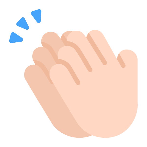 Clapping Hands Flat Light