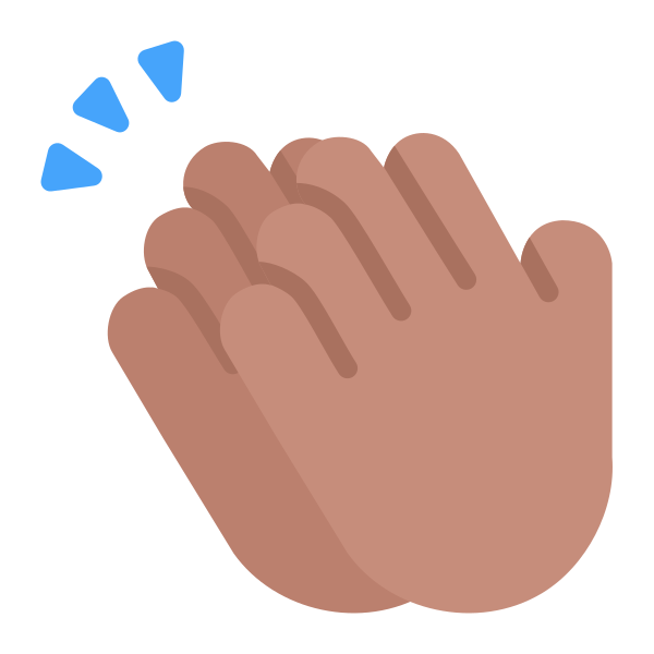 Clapping Hands Flat Medium