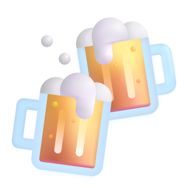 Clinking Beer Mugs Color