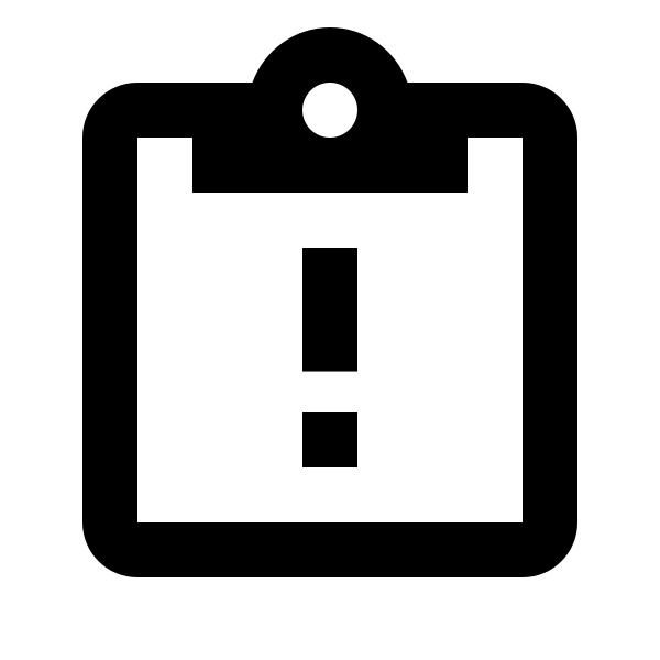 Clipboard Alert Outline