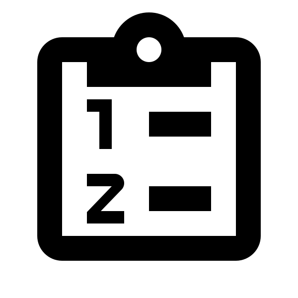 Clipboard List Outline