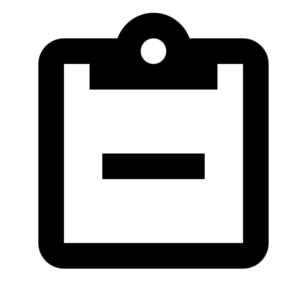 Clipboard Minus Outline