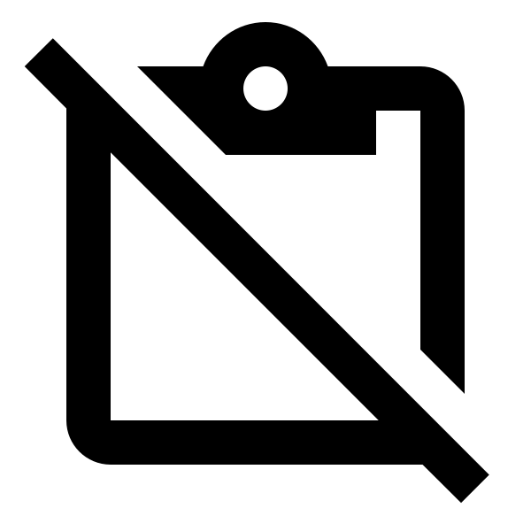 Clipboard Off Outline