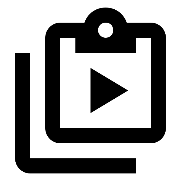 Clipboard Play Multiple Outline