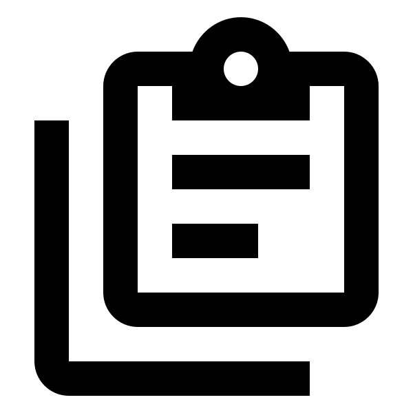 Clipboard Text Multiple Outline