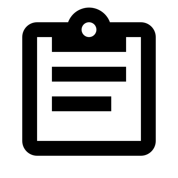 Clipboard Text Outline