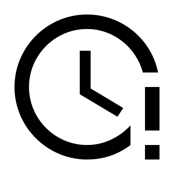 Clock Alert Outline