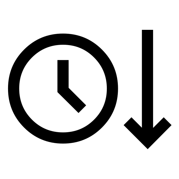 Clock Arrow Down