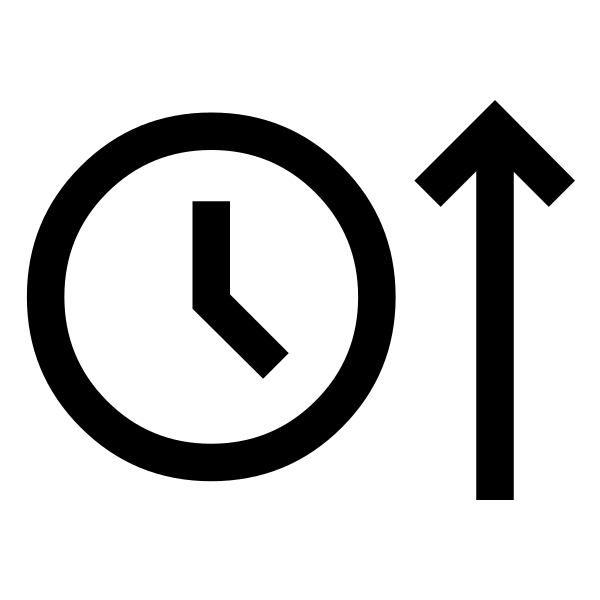 Clock Arrow Up