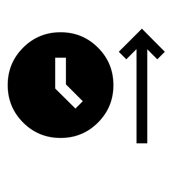 Clock Arrow Up Fill