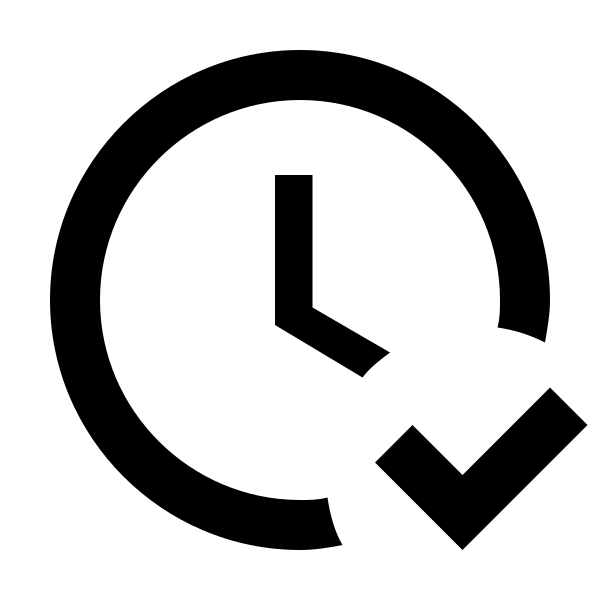 Clock Check Outline