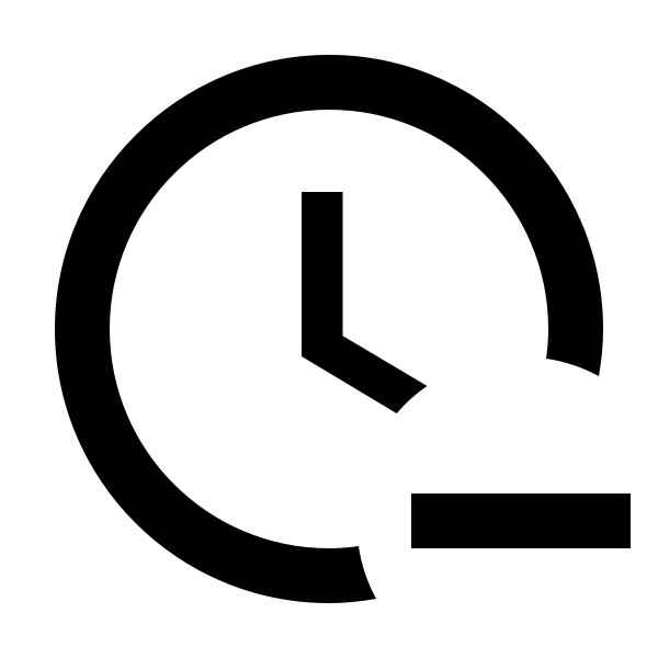 Clock Minus Outline