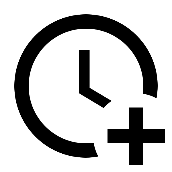 Clock Plus Outline