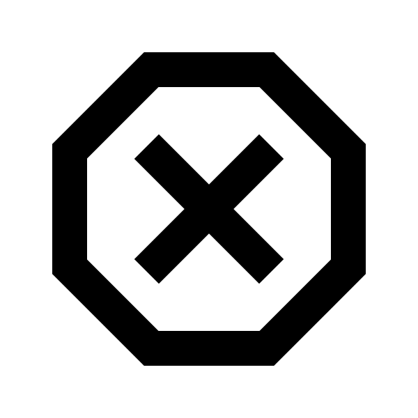 Close Octagon Outline