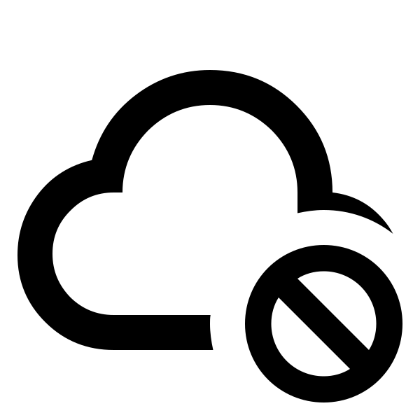 Cloud Cancel Outline