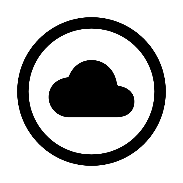 Cloud Circle Outline