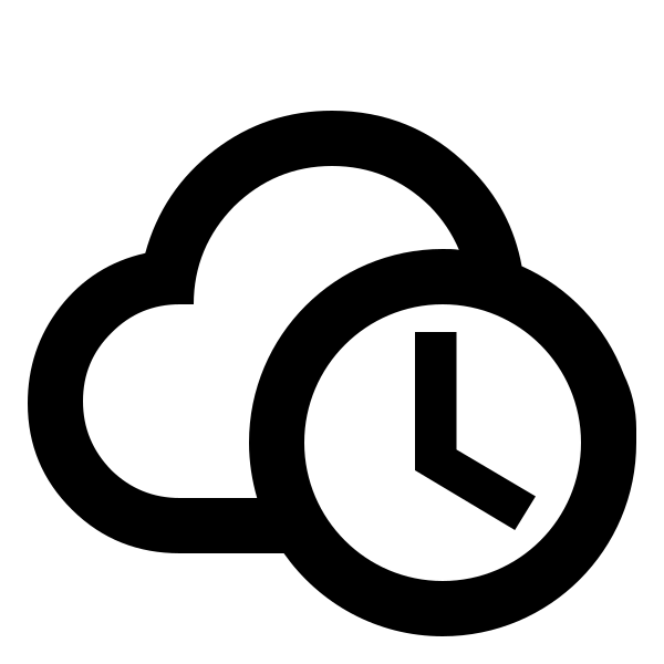 Cloud Clock Outline