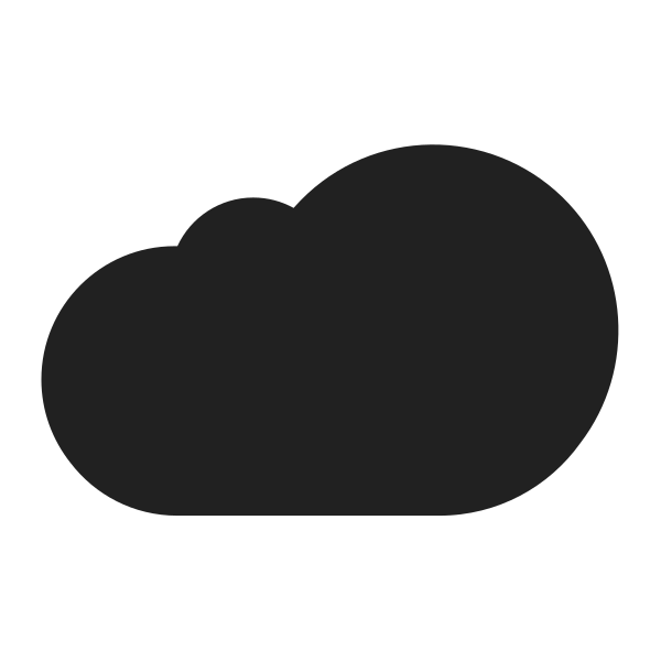 Cloud High Contrast Vector