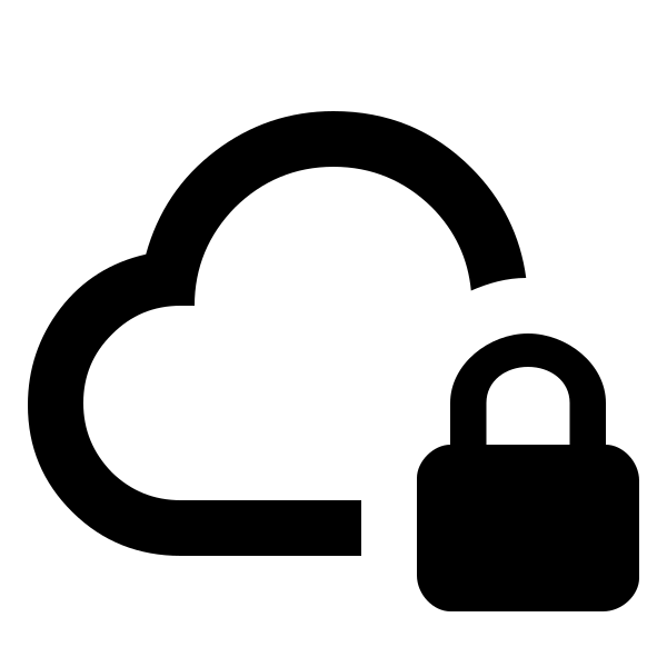 Cloud Lock Outline