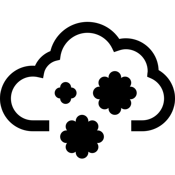 Cloud Meatball Solid Vector