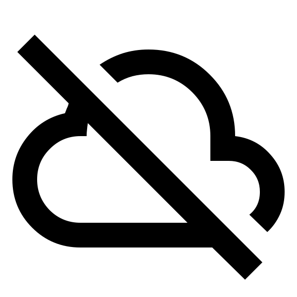 Cloud Off Outline
