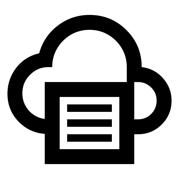 Cloud Print Outline