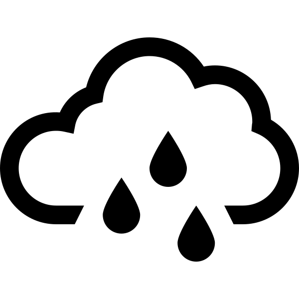 Cloud Rain Solid Vector
