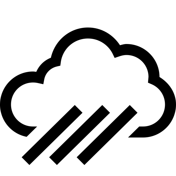 Cloud Showers Heavy Solid Vector