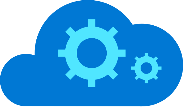 Cloud Two Gears Vector