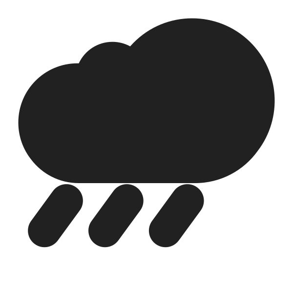 Cloud With Rain High Contrast